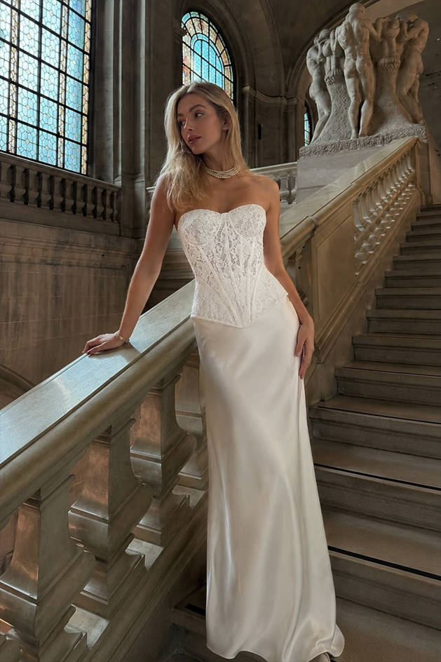 Lace Bustier Bodycon Formal Dress