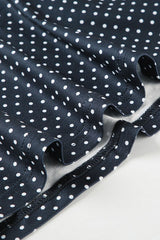 Black and White Polka Dot Sleeveless A-Line Mini Dress
