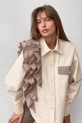 Asymmetrical Color Block Blouse