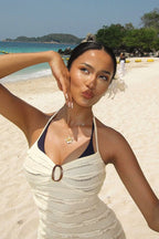 V-Neck Halter Party Dress