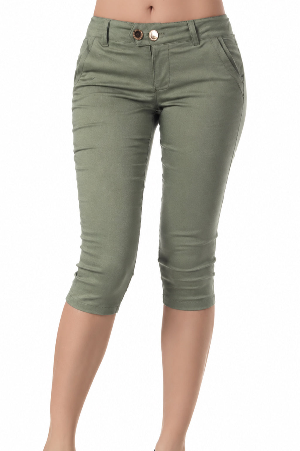 Casual Stretch 3/4 Trousers Female Capris