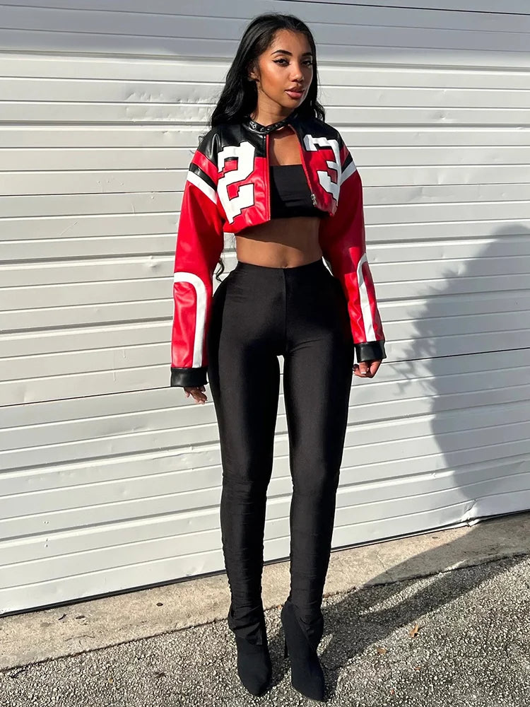 Colorblock Bare Midriff Jacket Main image