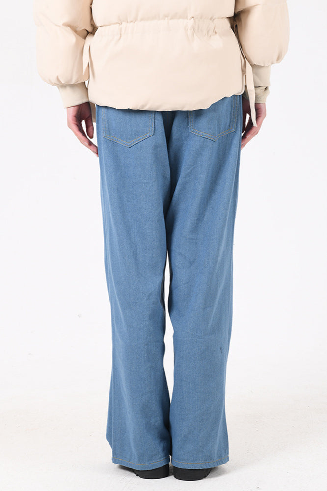 Metal Hole Hollow Out Straight Jeans Secondary image