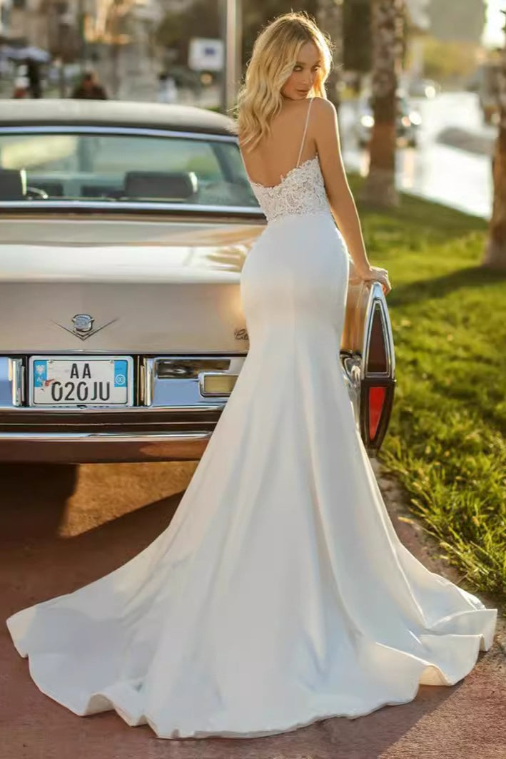 Strapless Satin Mermaid Wedding Dress Secondary image