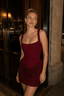 Hip Wrapped Sequin Spliced Mini dress