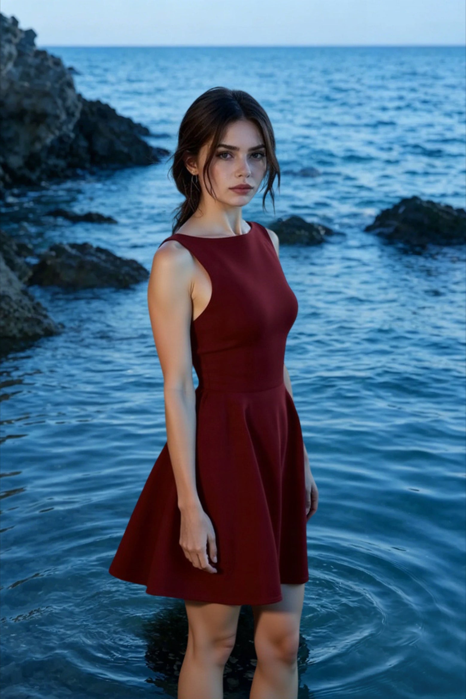 Defined Waist Mini Party Dress Main image