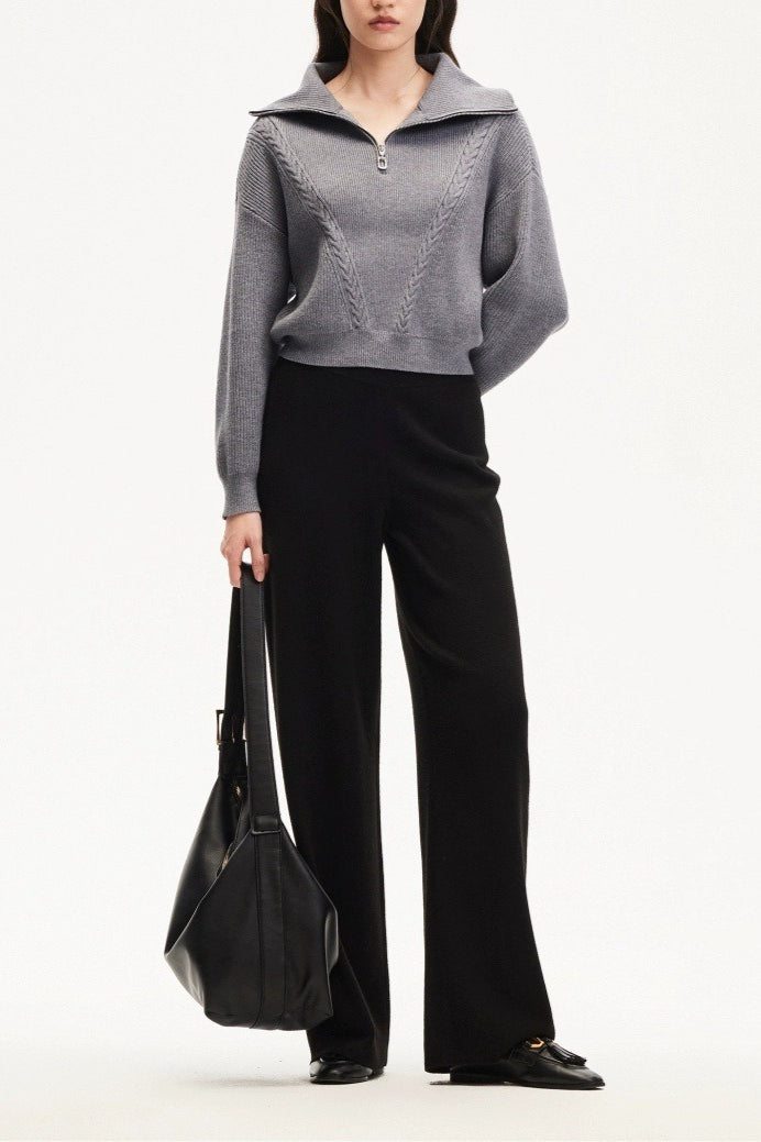 Short Cable Knit Pullover Sweater Secondary image