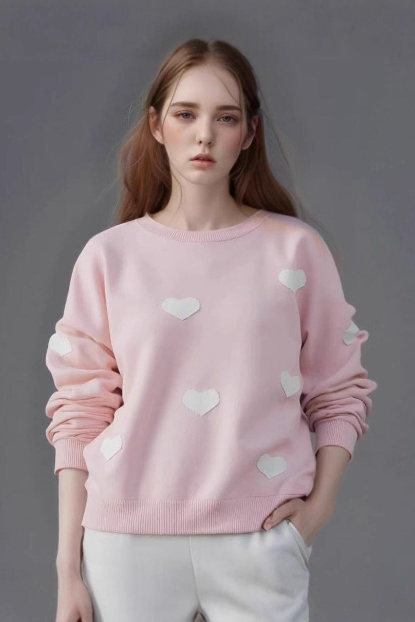 Heart Jacquard Knit Sweater Main image