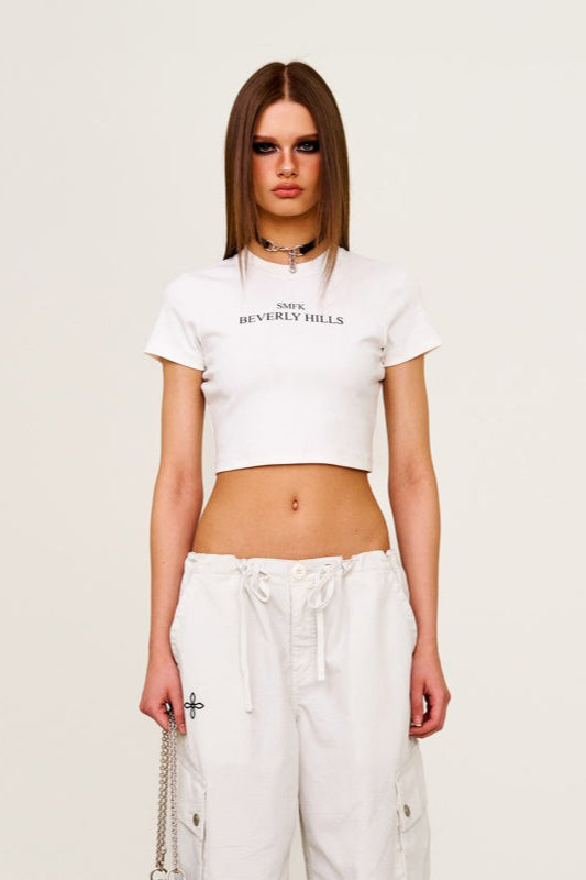 Cropped Fitted Crewneck T-Shirt Main image