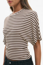 Striped Crew Neck Slim Fit Short Sleeve Tee