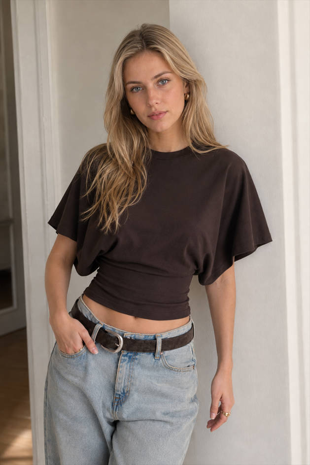 Solid Crew Neck Loose Fit Short Sleeve Tee