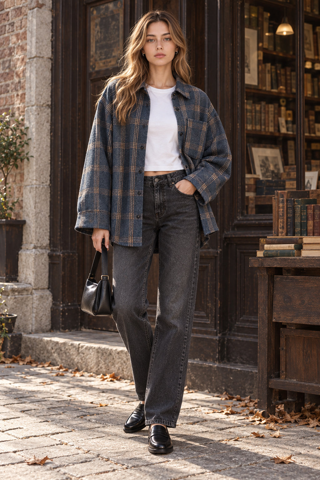 Men's Checkered Long Sleeve Button Shirt Main image