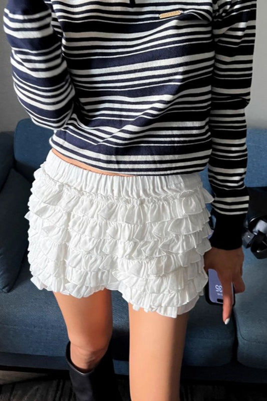 Ruffle Tiered Layered Bubble Shorts Secondary image