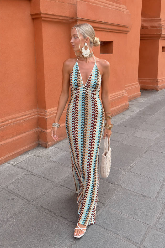 Crochet Knit Floral Vacation Boho Dress Secondary image