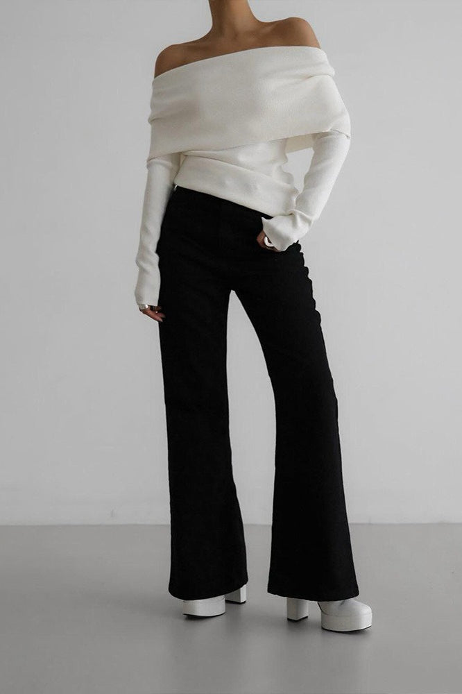 Off Shoulder Bodycon Knit Top Main image