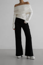 Off Shoulder Bodycon Knit Top