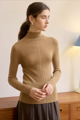 Pure Wool Turtle Neck Knit Top