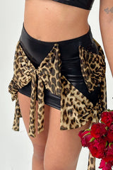 Street Style Bow Detail Bodycon Mini Skirt