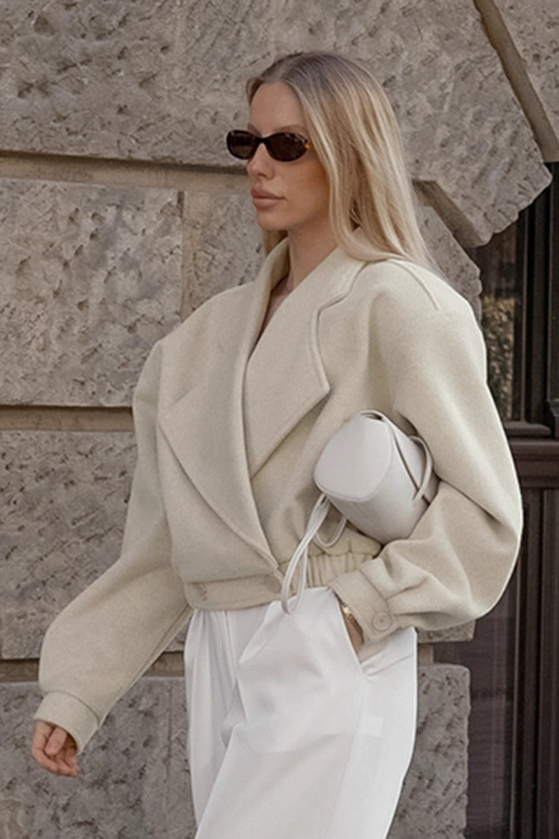 Office Ready Notch Lapel Wool Blend Coat Secondary image