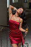Strapless Satin Slip Mini Graduation Party Dress