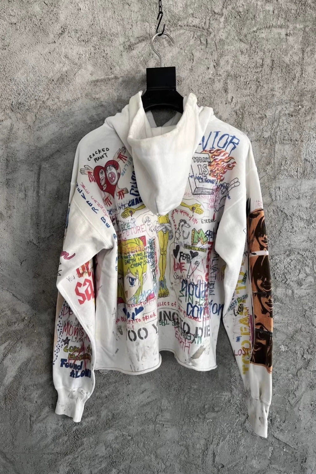 Murakami Graffiti Print Hoodie