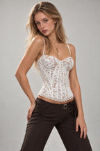 Sexy Lace Sheer Bustier Cami Top