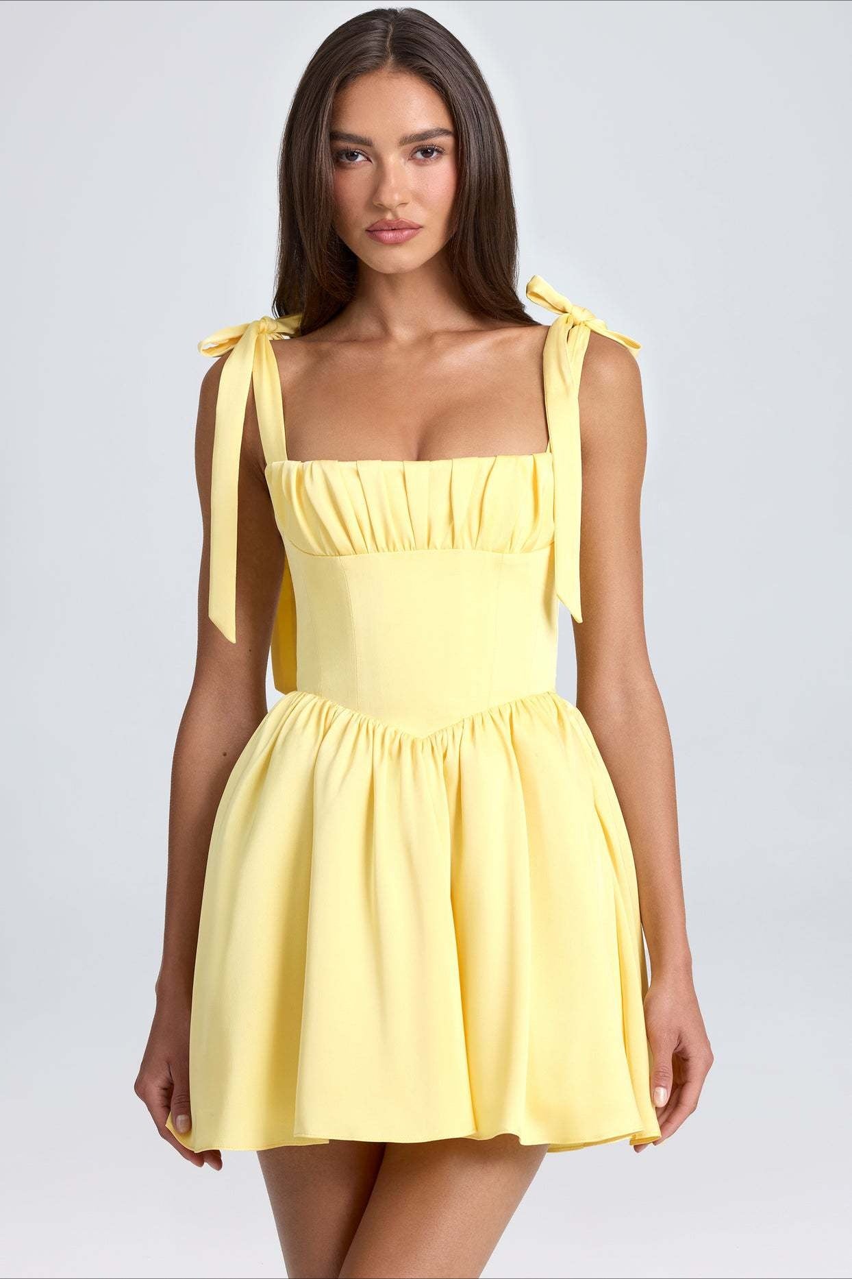 Square Neck Bow Tie Mini Dress Main image