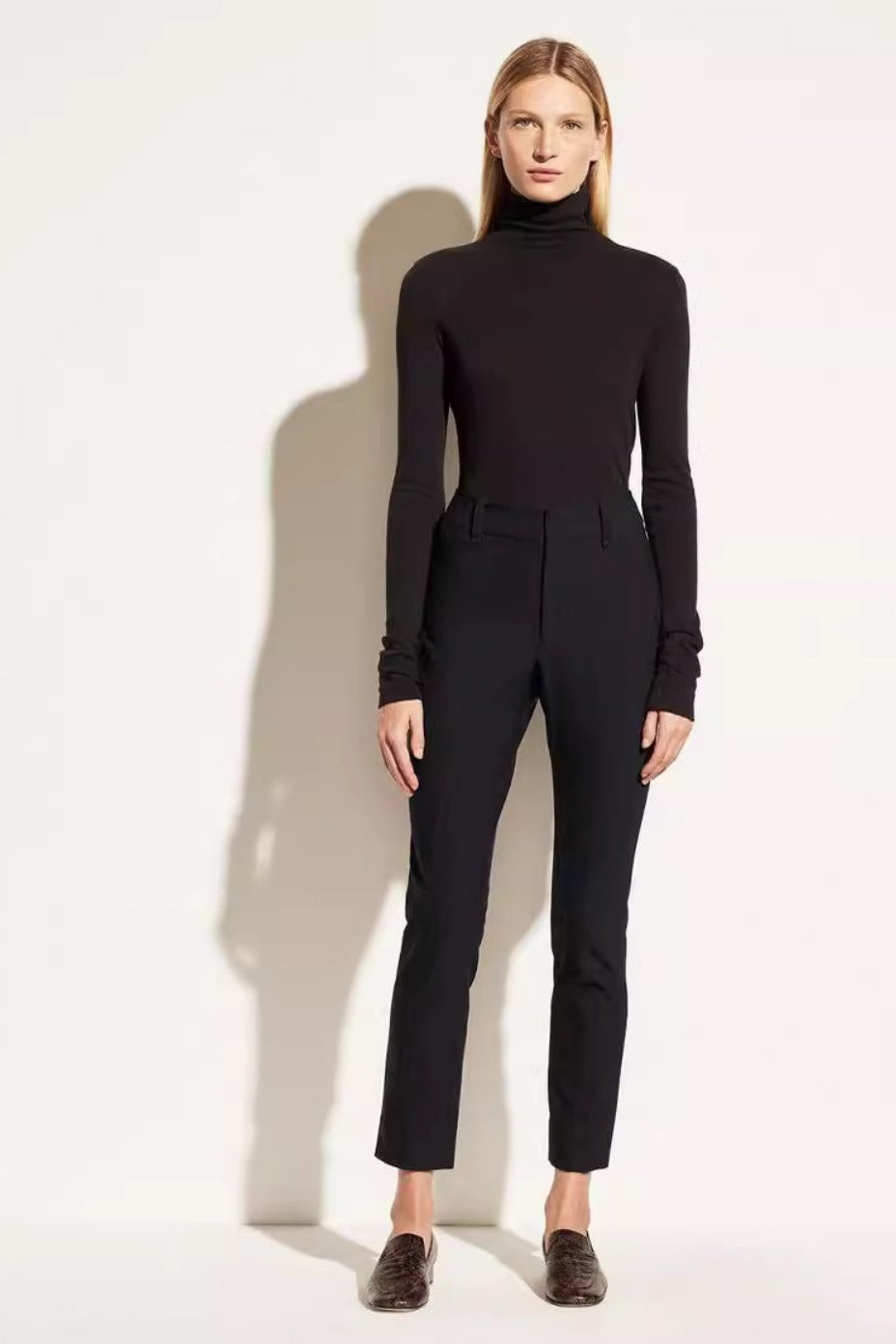 Cropped Straight High Waist Stretch Minimalist Pants Main image