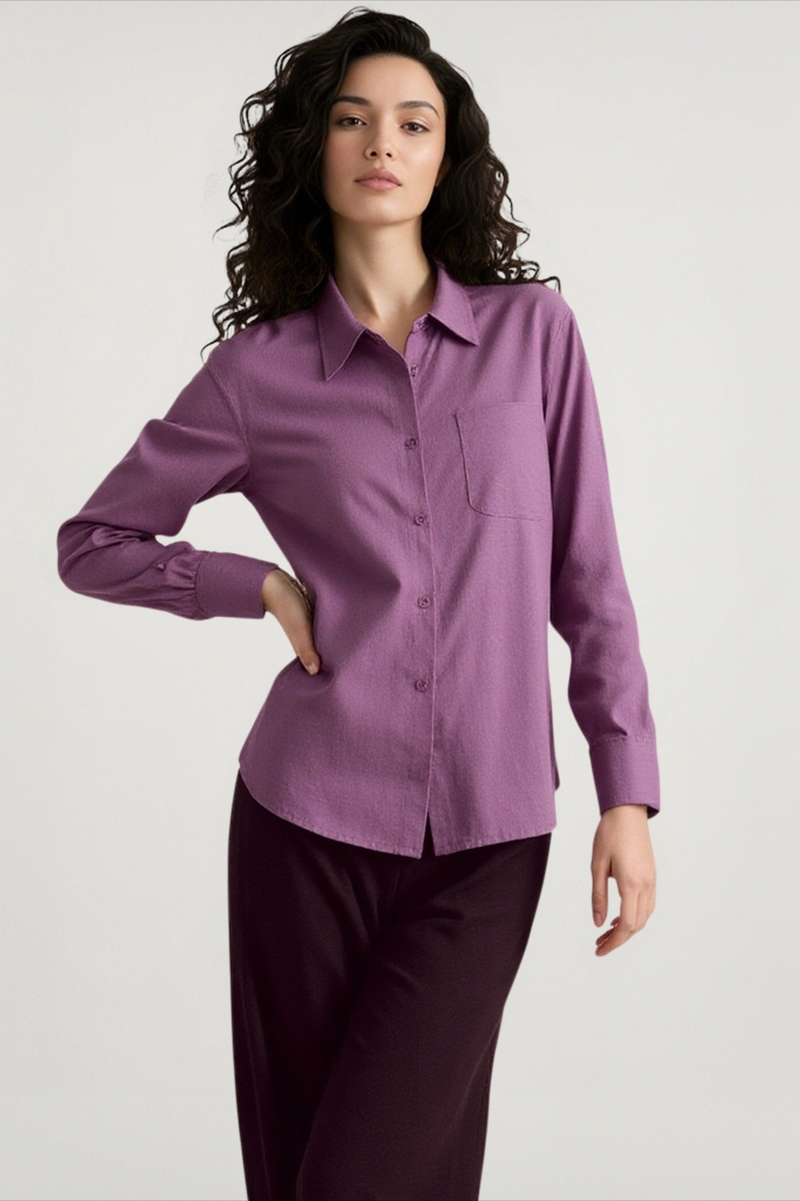Linen Loose Fit Layering Blouse Secondary image