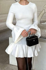 Fitted Bell Sleeve Bodycon Work Dress