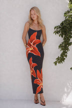Chic Floral Strap Bodycon Vacation Dress