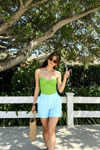 Knit Corset Basic Backless Strapless