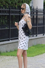 Polka Dot Cami High-Waist Mini Dress