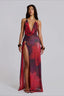 Tie Dye Halter Backless Vacation Dress