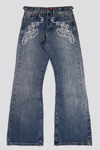 Y2K Graphic Embroidered Straight Leg Jeans