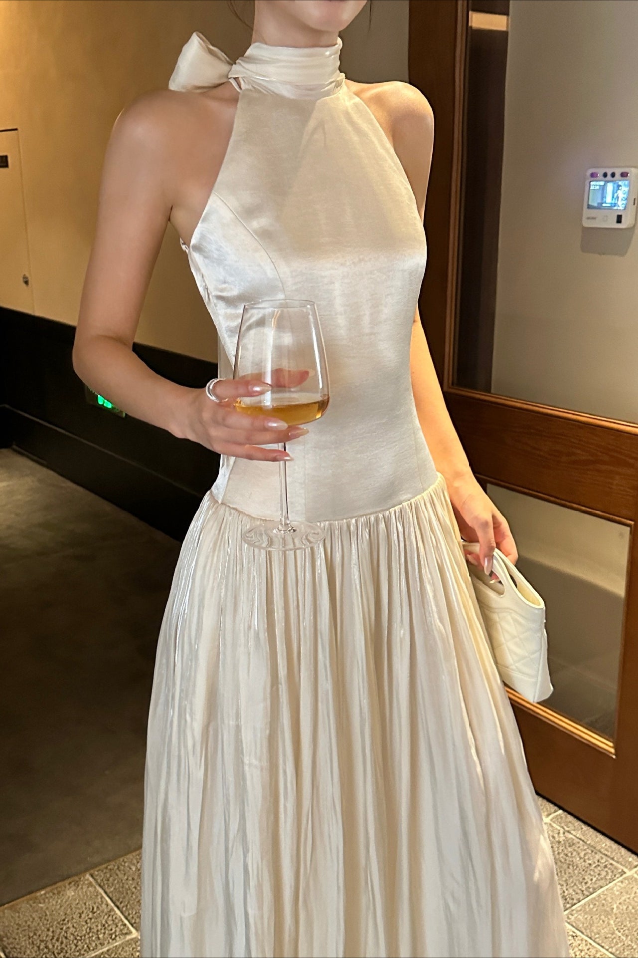 French Waist Tie Maxi Prom Dress Main image