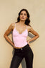 Lace Panel Low V-Neck Cami Top