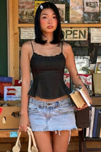 Lace Trim Fitted Cami Top