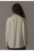 Brushed Cropped Suede Blouse