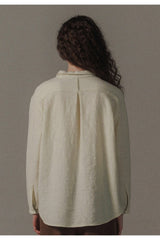 Brushed Cropped Suede Blouse