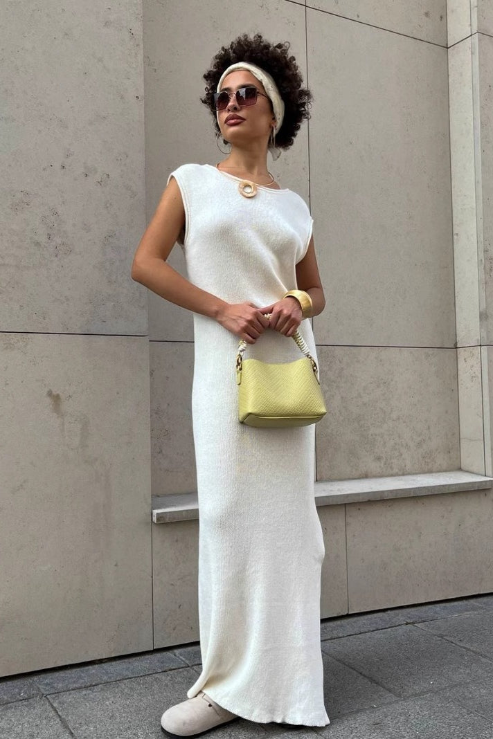 Soft Minimalist Solid Slim-Fit Cami Sweater Dress Main image