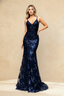 Sequins Wrap Breast Maxi Dress