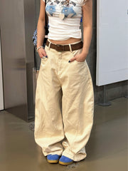 American Vintage Embroidered Wide Jeans