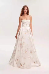 Structured Off Shoulder Maxi Prom Dress