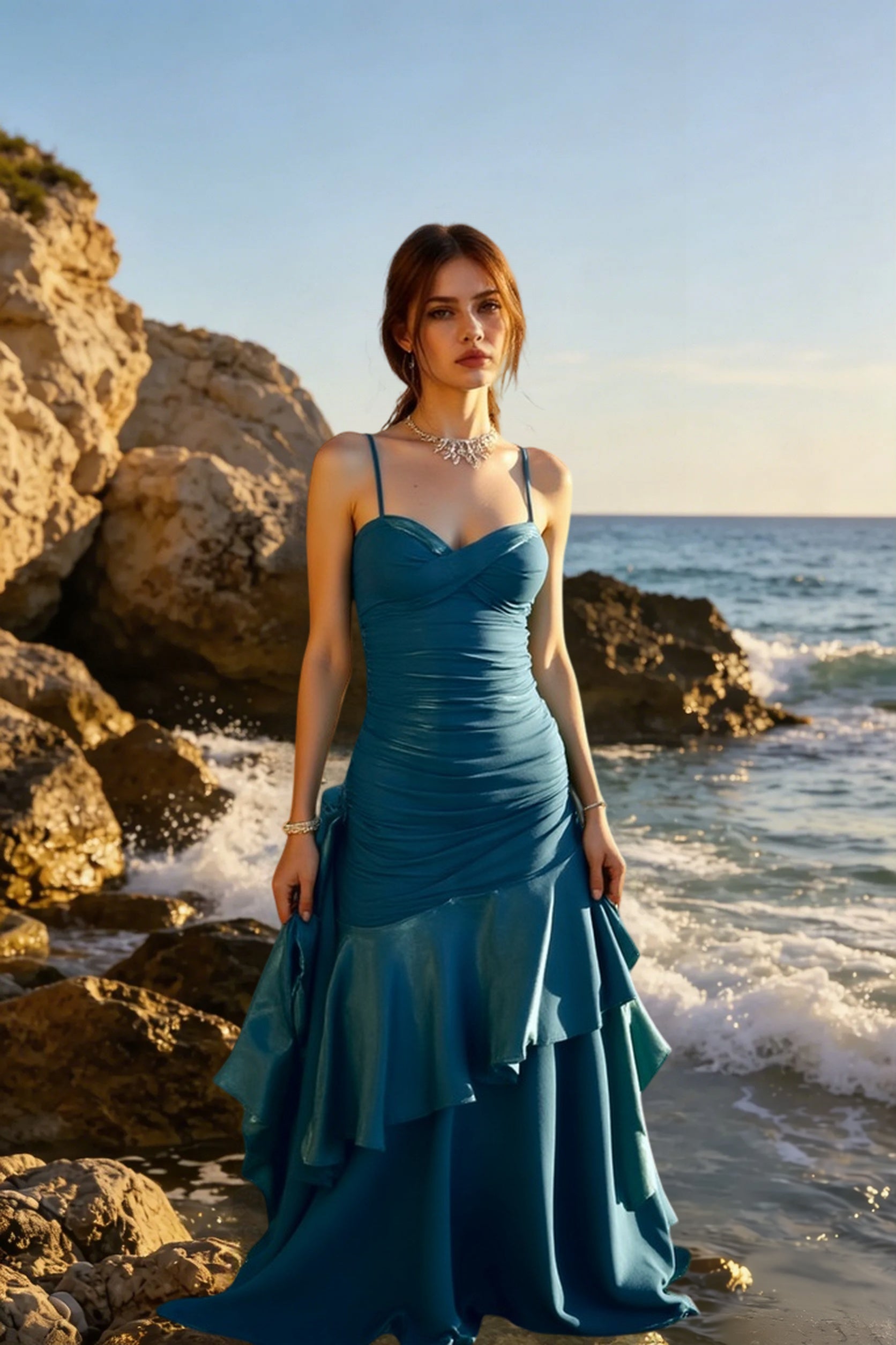 Longline Elegant Slip Dress Secondary image
