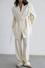 Deconstructed Wide Lapel Draped Blazer