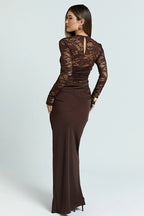 Lace Panel Bodycon Lace Dress