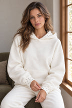 Loose Fit Polka Dot Printed Hoodie