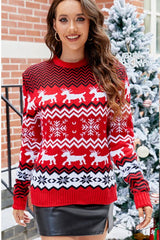 Snowflake Christmas Knit Sweater