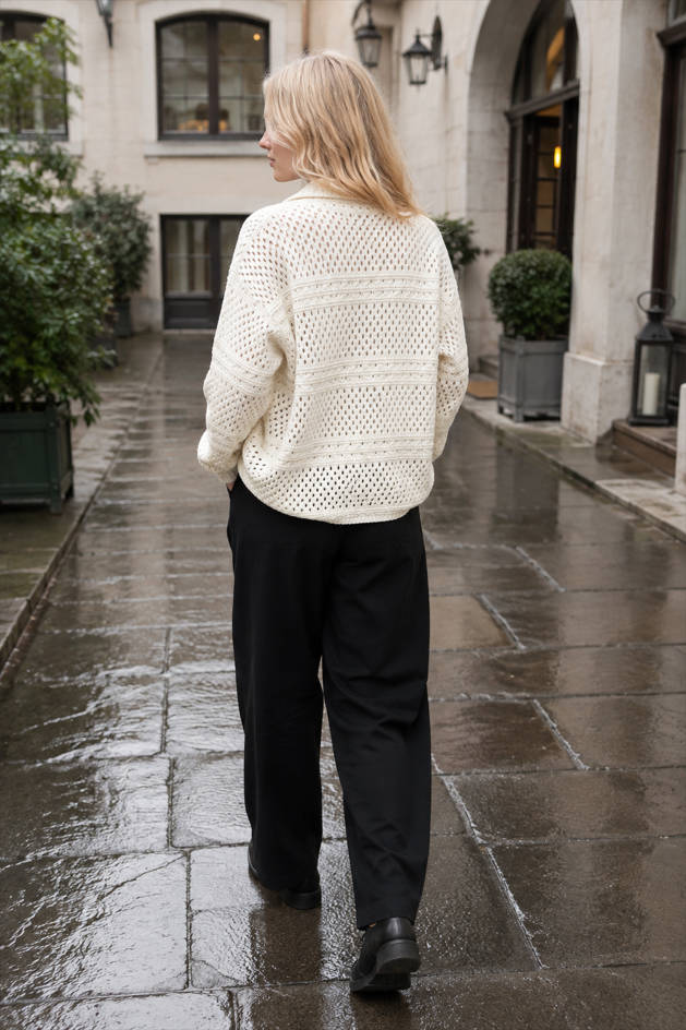 Openwork Knit Cardigan
